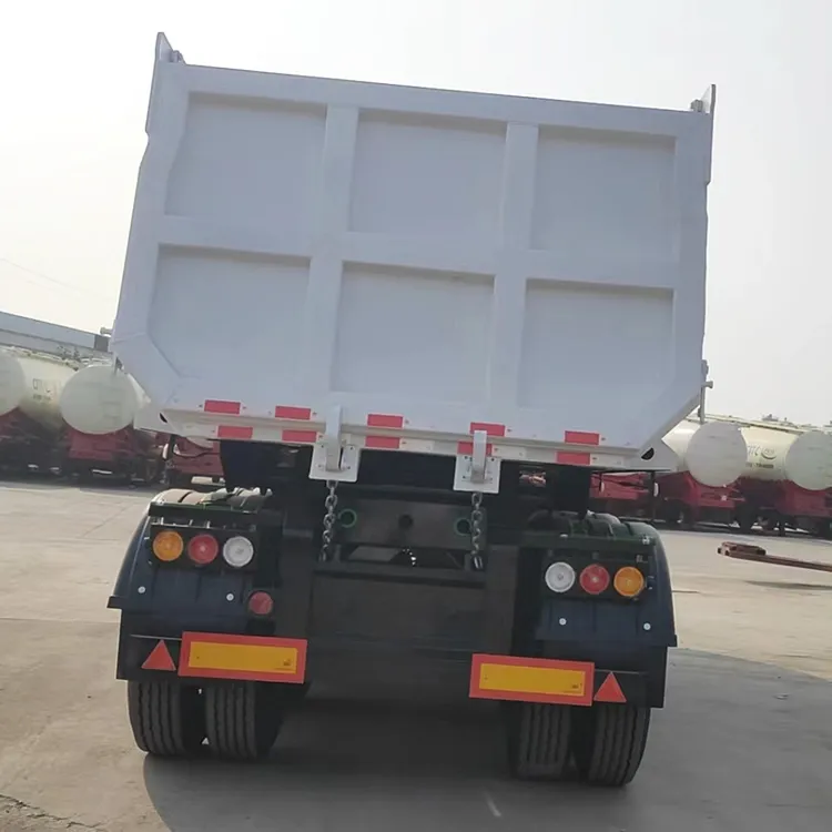 3 Axles Hydraulic Cylinder Dump Semi Trailer - Image 2