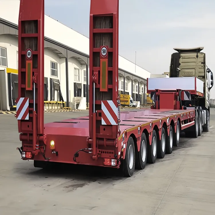 6 Axles 120T Retractable Low Bed Trailer - Image 2