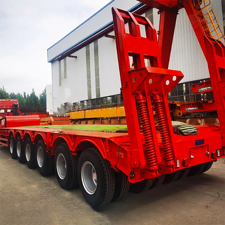 6 Axles 120T Retractable Low Bed Trailer - Image 5