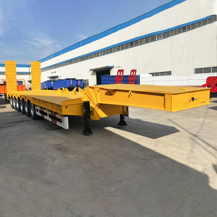 6 Axles 120T Retractable Low Bed Trailer - Image 6