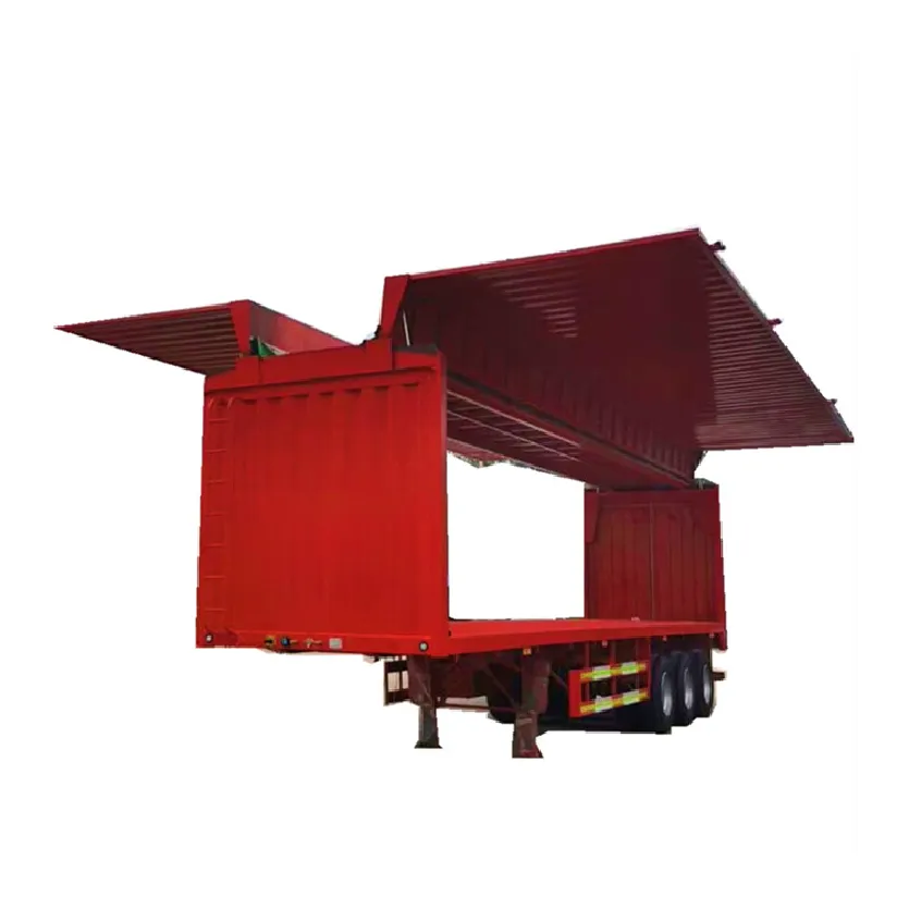 3 Axles 60T Side Curtain Guardrail Semi Trailer - Image 5