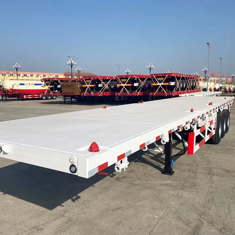 3 Axle 40 Foot Container Flat Bed Trailer - Image 2