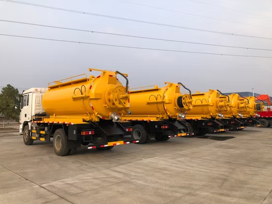 Shacman LHD HOWO 4X2 Clean 12000L 10tons Vacuum Sewer Cleaning Washing Jetting Tanker Truck 4X2 High Pressure Jet Sewage Suction Tanker Truck - Image 3